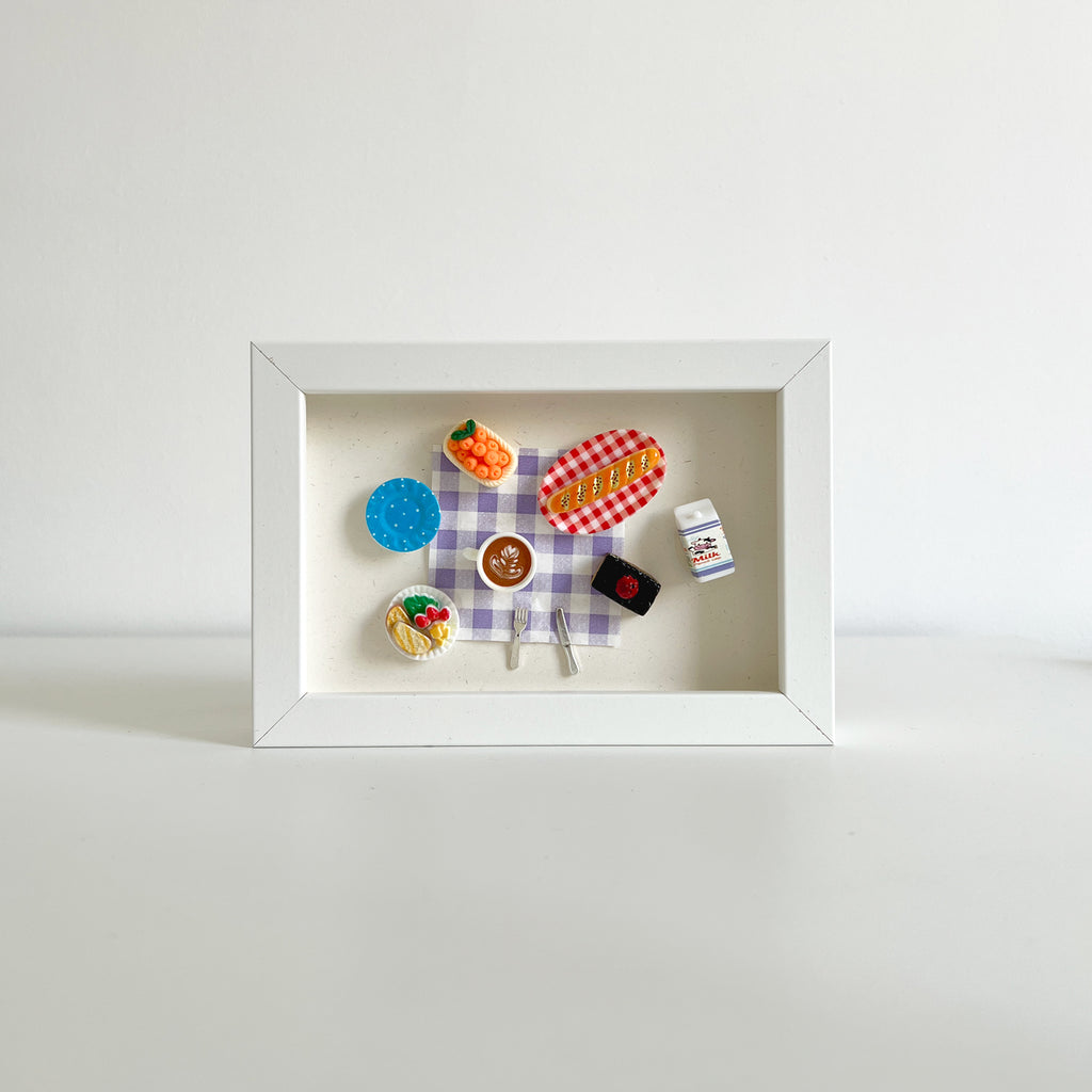 Picnic - Cuadro con miniaturas en relieve